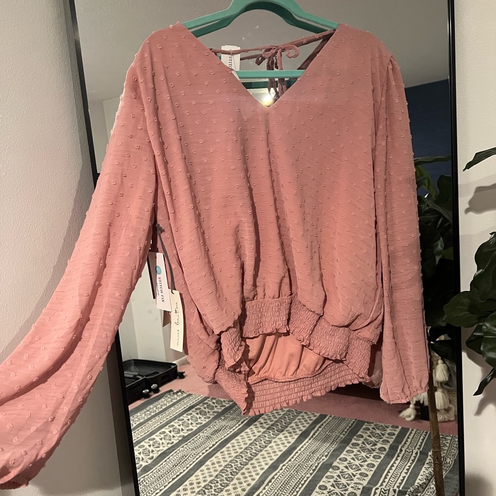 Ina Clip Dot Blouse- Nine Britton- Stitch Fix Top